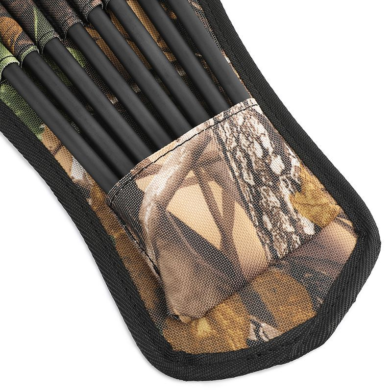 Mini 11'' Archery Arrow Quiver Portable Divide Arrow Bag Can Hold 8pcs Arrows  Outdoor 